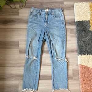 Madewell Light Blue Distressed Skinny Jeans
